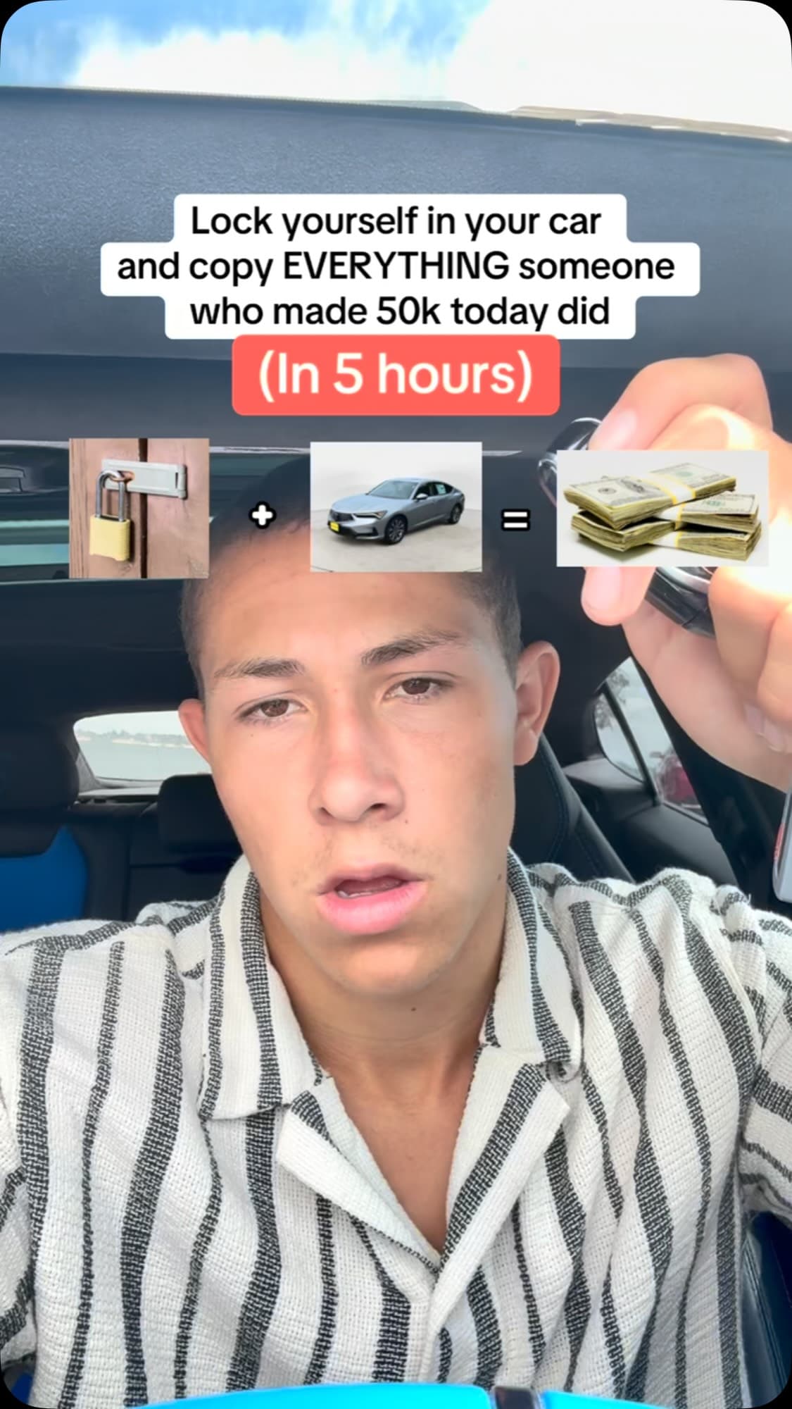BAM creator video snapshot in a car