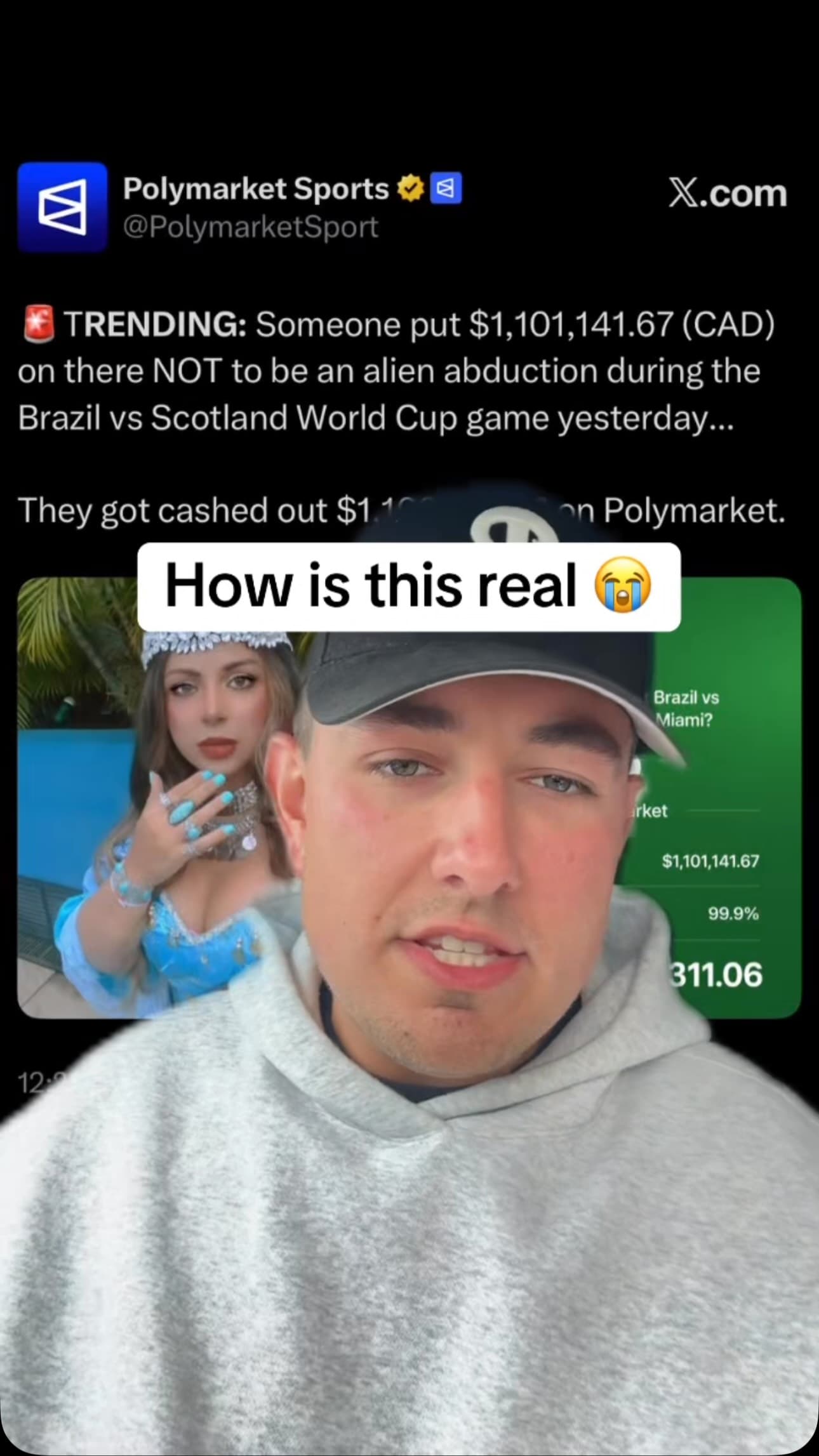 BAM creator video snapshot about a trending market